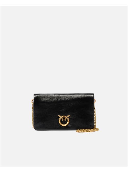 pochette a tracolla piccola love bag click soft horizontal mini in pelle shiny Pinko | 106023 A315Z99Q